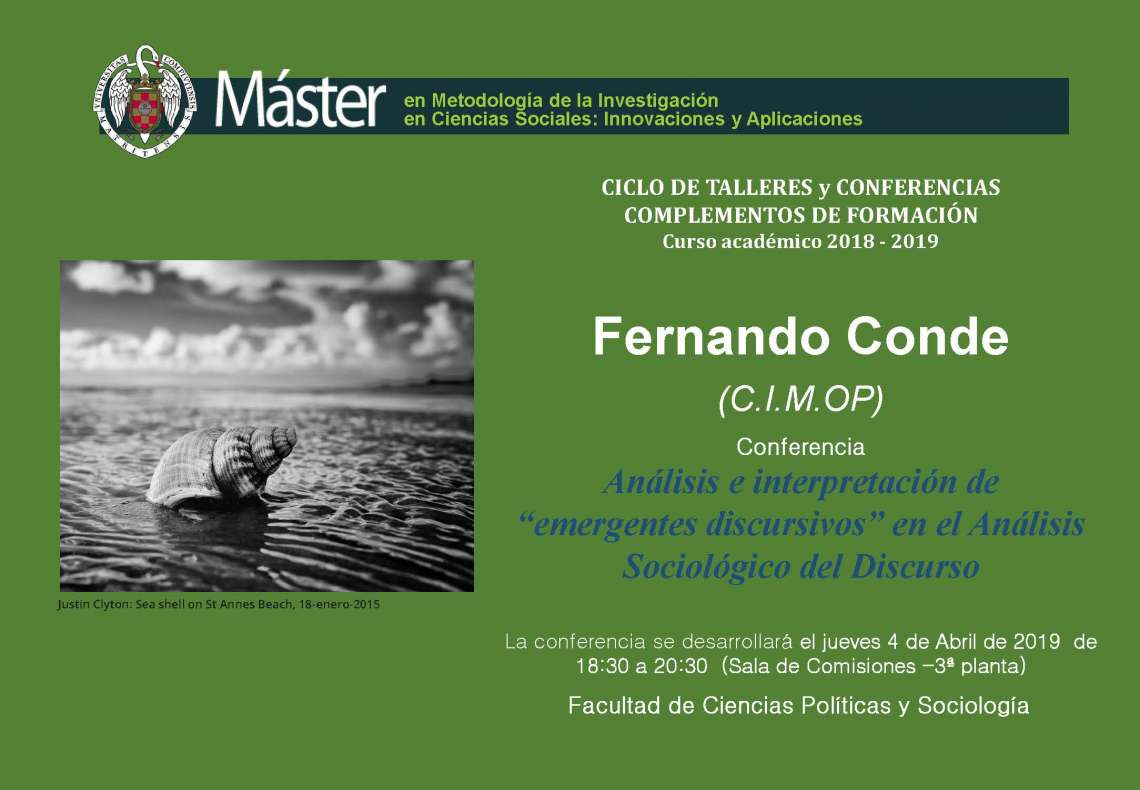Conferencia: "Análisis e Interpretación de Emergentes Discursivos en el Análisis Sociológico del Discurso" - 1